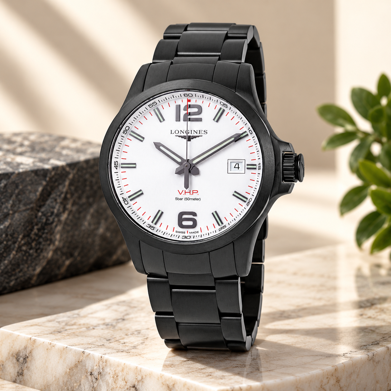LONGINES Conquest V.H.P. Silver Dial Men's Watch – HautèBook