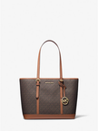 MICHAEL KORS Jet Set Travel Small Logo Top-Zip Tote Bag - Brown image 2