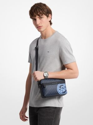 MICHAEL KORS  Cooper Embellished Signature Logo Utility Crossbody Bag - Light Sky image 1
