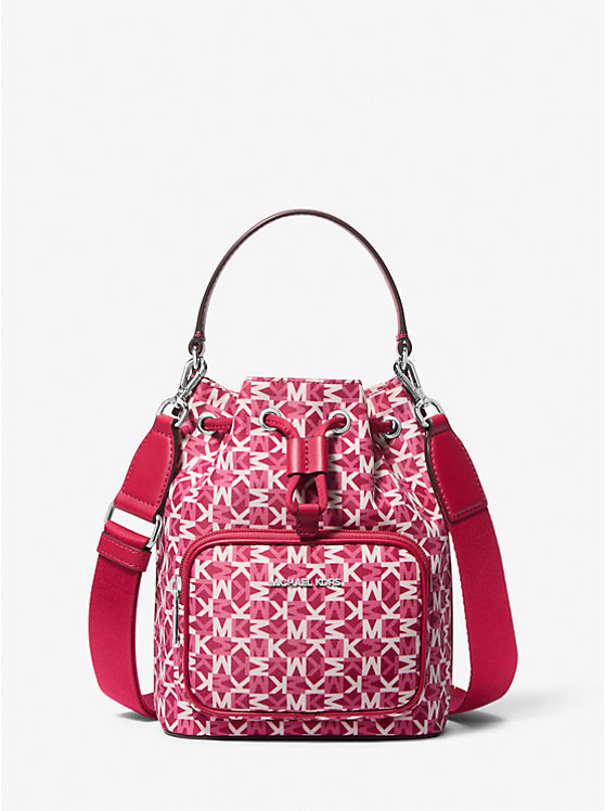 MICHAEL KORS  Khai Small Signature Logo Bucket Bag - Dk Raspberry image
