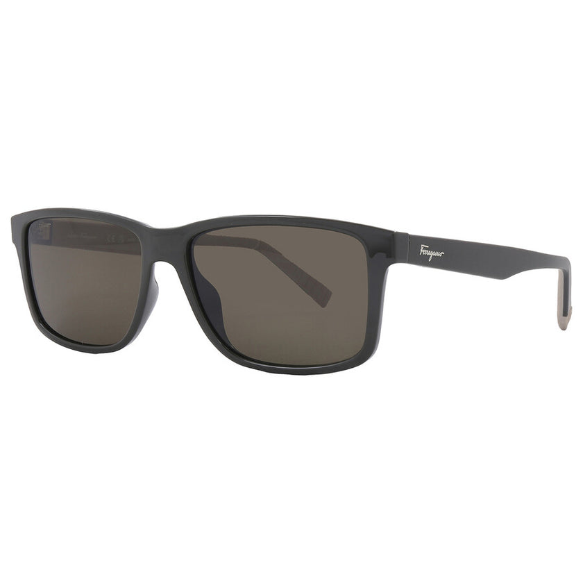 SALVATORE FERRAGAMO Salvatore Dark Grey Rectangular Men's Sunglasses SF938S 338 57 image 2