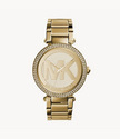 MICHAEL KORS Women's Parker Three-Hand Gold-Tone Stainless Steel Watch image 2