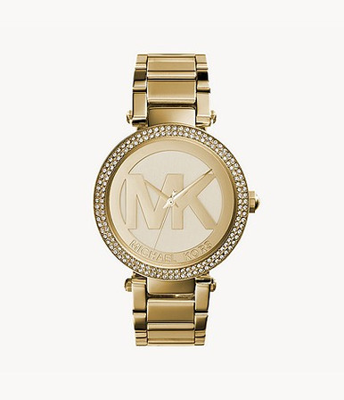 MICHAEL KORS Women's Parker Three-Hand Gold-Tone Stainless Steel Watch image 2