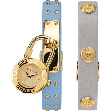 VERSACE Medusa Lock Icon Quartz Ladies Watch - White Blue (Arriving In Delhi) image 0