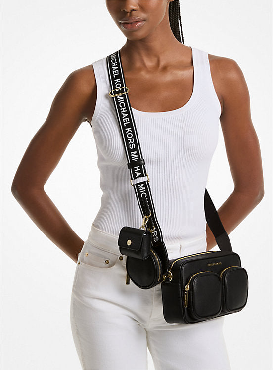 MICHAEL KORS Jet Set Travel Medium Leather Messenger Bag image 1
