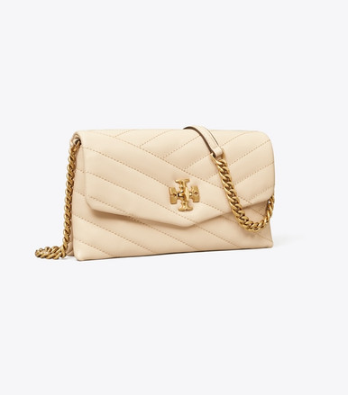TORY BURCH Kira Chevron Chain Wallet - New Cream image 1