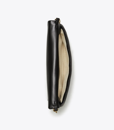 TORY BURCH Kira Chevron Clutch - Black image 0