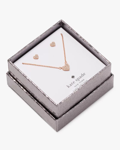 KATE SPADE  Yours Truly Pave Studs And Mini Pendant Set - Boxed image 2