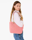 KATE SPADE Spade Flower Quilted Fabric Medium Tote - Terracotta Tile image 2