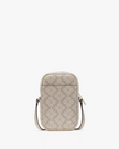 Kate Spade Spade Flower North South Phone Crossbody - Dark Beige Multi image