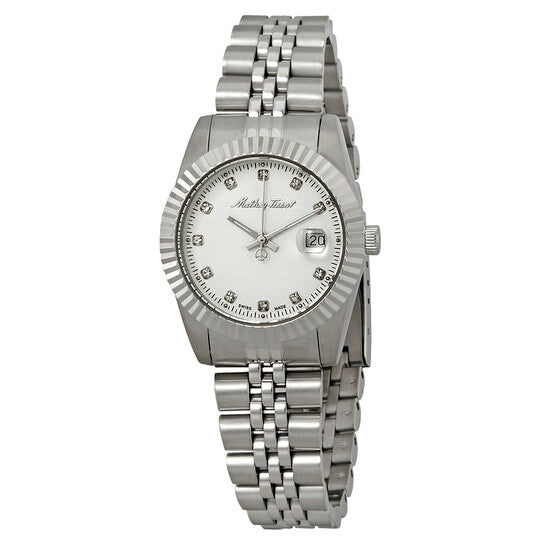 Mathey-Tissot Quartz Crystal Silver Dial Ladies Watch (Arriving In Delhi) image 0