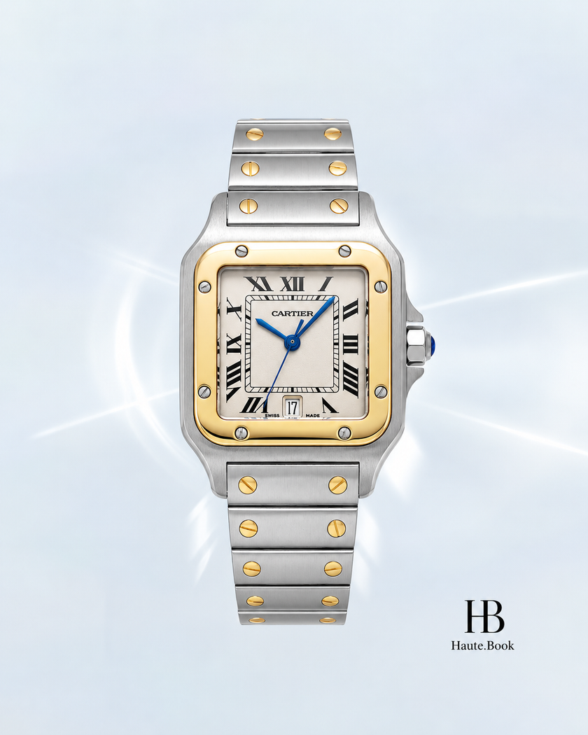 [Store Display] Cartier Santos Galbée LM Ivory (1566) Stainless Steel 29 mm