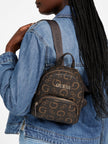 Guess Eldoria Enlarged Logo Mini Backpack - Brown image 1