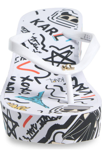 KARL LAGERFELD Nola Graffiti Platform Flip Flop (Women) Nola Graffiti Platform Flip Flop (Women) image 1