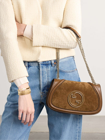 [AT DELHI] GUCCI Blondie leather and suede Shoulder Bag image 0
