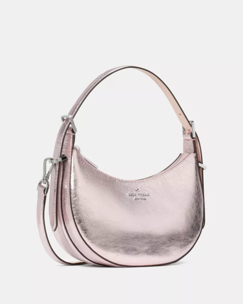 KATE SPADE Nova Crinkle Metallic Small Crescent Shoulder Bag image 2