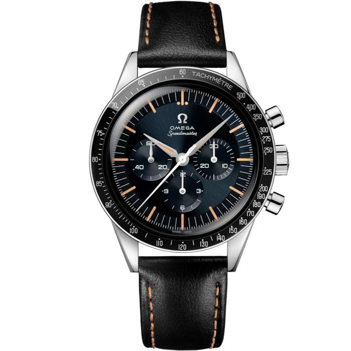 Omega Speedmaster Chronograph Hand Wind Chronometer Blue Dial Men's Watch image 0