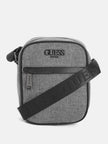 Guess Faux-Leather Trim Crossbody - Gray image 0