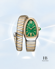 [Store Display] Bvlgari Serpenti Limited Edition Tubogas Tadao Green Aventurine Natural Stone 35 × 23 mm