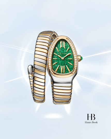 [Store Display] Bvlgari Serpenti Limited Edition Tubogas Tadao Green Aventurine Natural Stone 35 × 23 mm