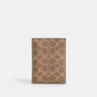 COACH Passport Card Case In Signature Canvas - Gunmetal/Tan/Black image 0