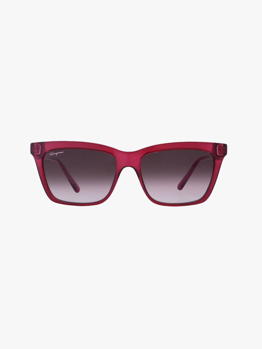 SALVATORE FERRAGAMO Salvatore Bordeuax Gradient Rectangular Ladies Sunglasses (Arriving In Delhi) image 0