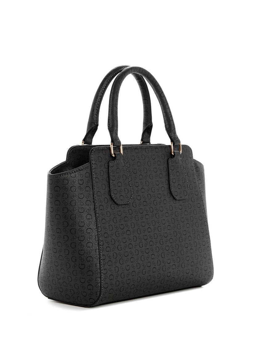 Guess Gemma Logo Satchel - Black image 1