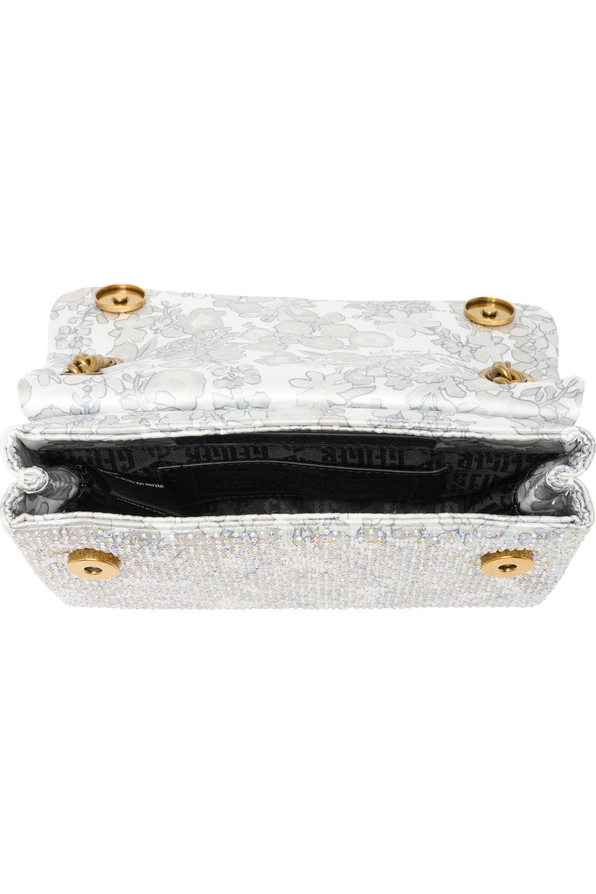 KURT GEIGER Mini Fabric Kensington Crystal Crossbody Bag