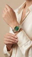 Versace Greca Logo Quartz Green Dial Two-tone Ladies Watch image 1