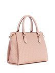 Guess Zakaria Debossed Logo Satchel - Pink image 2