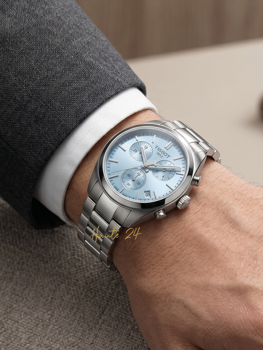 TISSOT PR 100 Chronograph Quartz Ice Blue Dial Men's Watch image 2