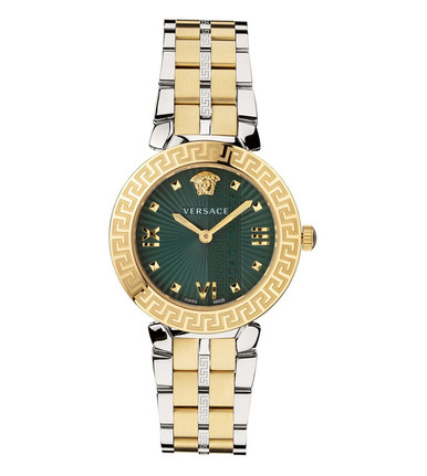 VERSACE Greca Icon Quartz Green Dial Two-Tone Ladies Watch (Arriving in Delhi) image 0