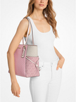 MICHAEL KORS  Voyager Large Color-Block Signature Logo Tote Bag - Pwd Blsh Mlt image 1