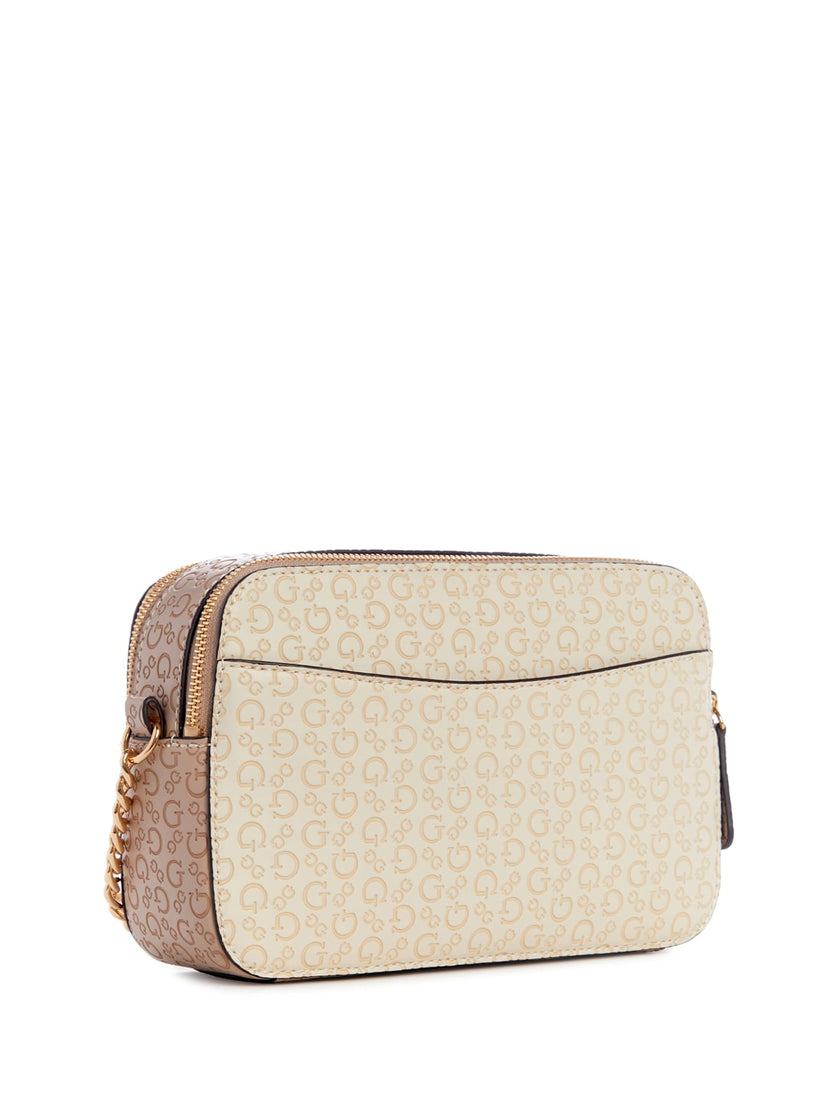 Guess Zakaria Debossed Logo Double-Zip Crossbody - Neutral image 2