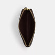 COACH Corner Zip Wristlet In Signature Canvas With Stripe - Gold/Walnut/Black image 2