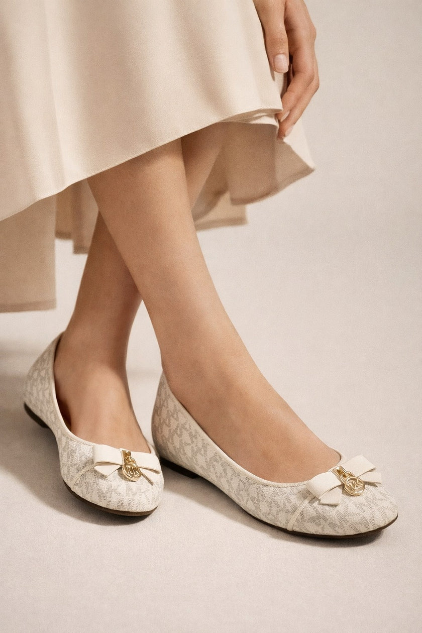 MICHAEL KORS  Honey Signature Logo Ballet Flat - Vanilla (@Delhi Studio) image 0