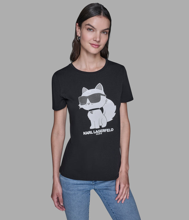 KARL LAGERFELD Choupette Tee - Black image 0