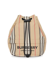 BURBERRY Phoebe Icon Stripe Drawstring Bucket Bag - Beige image 3