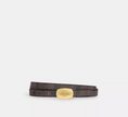 COACH Signature Buckle Cut To Size Reversible Eliza Belt, 18 Mm - Gold/Brown Black image