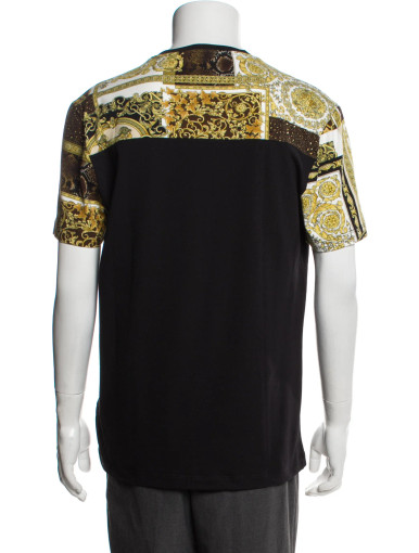 VERSACE Graphic Print Crew Neck T-Shirt  -Black image 1