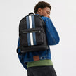 COACH West Backpack In Signature Canvas With Varsity Stripe image 1
