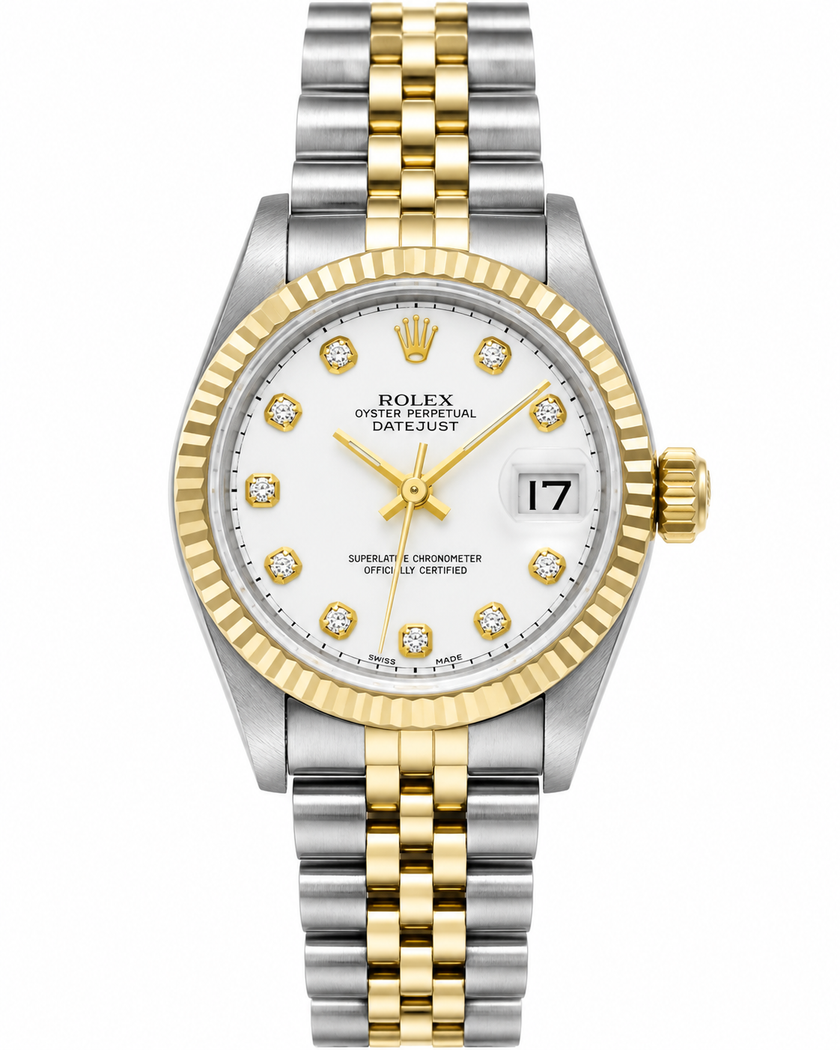 [Store Display] ROLEX Datejust White Diamond Jubilee Yellow Gold Stainless Steel 31 mm