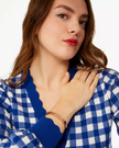 KATE SPADE  Spot The Spade Studded Hinged Bangle -Rose Gold image 1