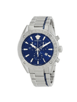 VERSACE  V-Chrono Chronograph Quartz Blue Dial Men's Watch image 0