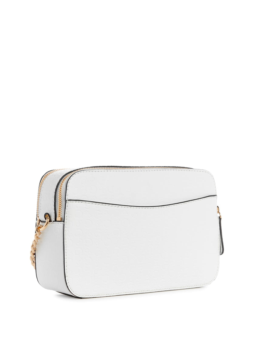 Guess Zakaria Debossed Logo Double-Zip Crossbody - White image 2