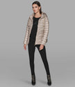 KARL LAGERFELD Short Puffer Jacket With Logo - Champagne (Arriving In Delhi) image 1