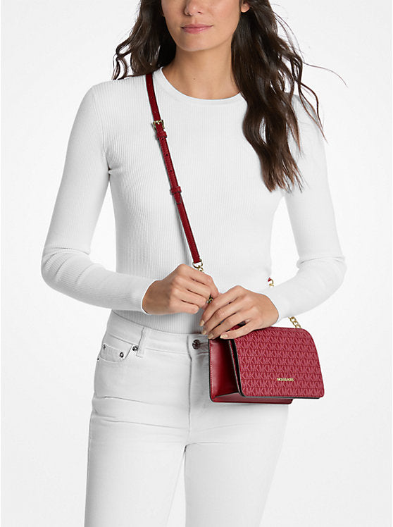 MICHAEL KORS Jet Set Medium Signature Logo Crossbody Bag - Cherry (Arriving at Delhi) image 1