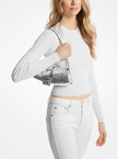 MICHAEL KORS Colby Small Crackled Metallic Leather Convertible Clutch image 2