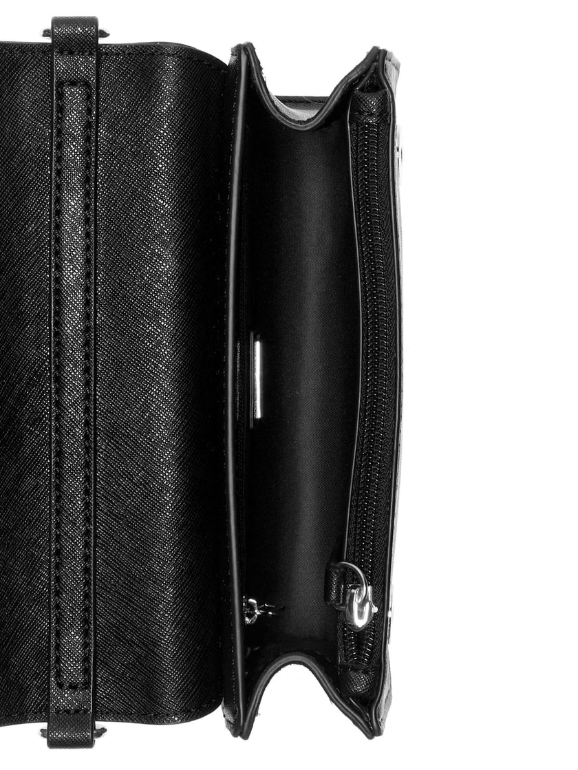 Guess Indira Color-Block Fold-Over Mini Crossbody - Black/White image 3