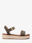 Michael Kors Richie Signature Logo Platform Espadrille Sandal - Brown image 1